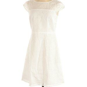 J Crew Factory White Eyelet Dress 6